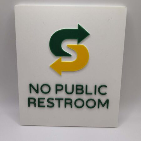 Subway No Bathroom Sign