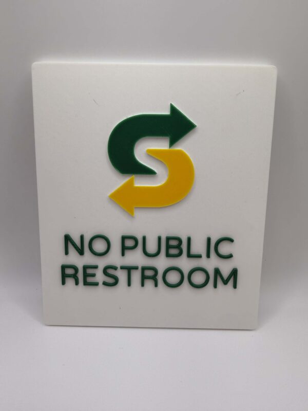 Subway No Bathroom Sign