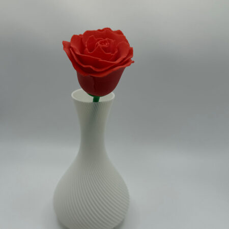 Vase with single rose