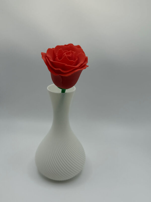 Vase with single rose